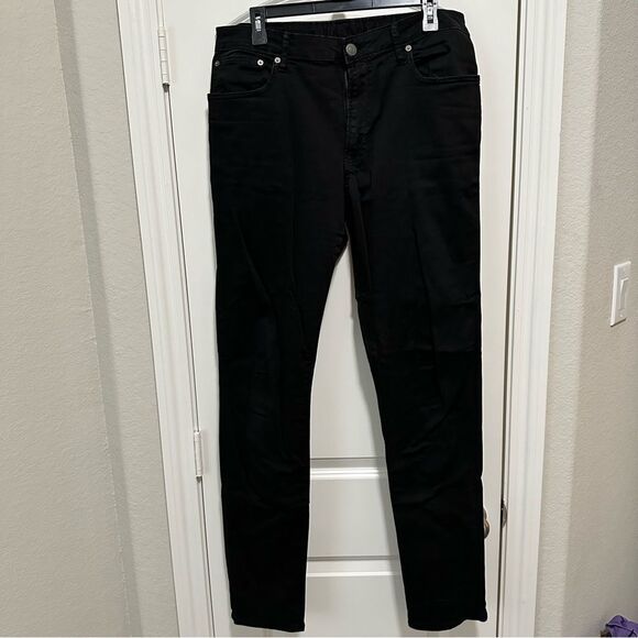 American Eagle Outfitters Jeans Mens 34x36 Black Flex Skinny Straight Leg - Picture 1 of 4